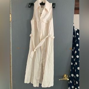White button up dress